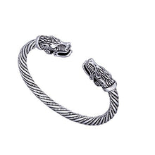 Carica l'immagine nel visualizzatore di Gallery, fishhook Vintage Viking Pagan lupo testa vite metallo Antique Silver