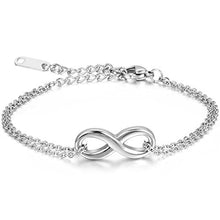 Carica l'immagine nel visualizzatore di Gallery, JewelryWe Gioielli Bracciale da Uomo Donna, Infinito Acciaio Donna - Ilgrandebazar