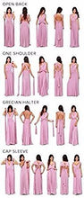 Carica l'immagine nel visualizzatore di Gallery, EMMA Donne Lunga Vestito da Cocktail Sera Elegante Damigella M, Rosso Rose - Ilgrandebazar