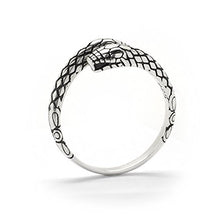 Carica l'immagine nel visualizzatore di Gallery, Serpente a doppia testa Anello in argento 925 | regolabile dimensione unisex... - Ilgrandebazar
