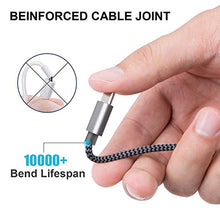 Carica l'immagine nel visualizzatore di Gallery, GERETIN Cavo USB Type-C [3 Pezzi,1m+2m+2m] C Nylon GrigioNero
