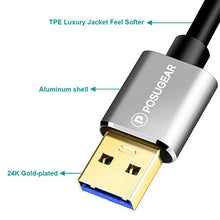 Carica l'immagine nel visualizzatore di Gallery, POSUGEAR Cavo Prolunga USB 3.0 2M, Placcato oro 2M