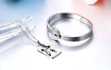 Carica l'immagine nel visualizzatore di Gallery, JewelryWe Gioielli Bracciale e Collana da Uomo Donna 2pezzi Acciaio Argento - Ilgrandebazar