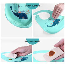 Carica l'immagine nel visualizzatore di Gallery, Bavaglini Silicone Impermeabile Bambino Bambina Con Tasca Facilmente Giallo