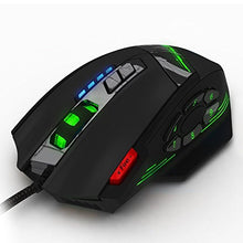 Carica l'immagine nel visualizzatore di Gallery, ZELOTES Mouse da gioco 12 Pulsanti Programmabili LED USB Ottico...