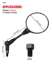 Carica l'immagine nel visualizzatore di Gallery, Moto Specchietto Retrovisore Omologati Universali Specchi Specchio...
