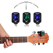 Carica l'immagine nel visualizzatore di Gallery, Asmuse Accordatore Clip per Chitarra Violino Ukulele Basso Elettrico Nero-T - Ilgrandebazar