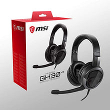 Carica l'immagine nel visualizzatore di Gallery, MSI Immerse GH30 V2 cuffia gaming con logo serigrafato nero, controller...