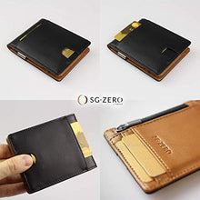 Carica l'immagine nel visualizzatore di Gallery, Portafoglio uomo vera pelle RFID con Nero / Marrone Con Portamonete
