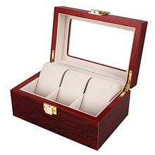 Carica l'immagine nel visualizzatore di Gallery, Scatola Porta Orologi Legno Custodia per 3 - Ilgrandebazar