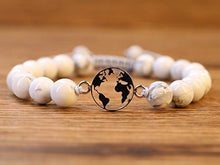 Carica l'immagine nel visualizzatore di Gallery, COAI Coppia Bracciali della Distanza 'Ovunque, Non Importa Dove' Mappamondo