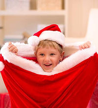 Carica l'immagine nel visualizzatore di Gallery, Jonami Sacco Babbo Natale per Regali di Babbo Natale, Sacco Natalizio per Doni,Tradizionale in Rosso e Bianco (70 x 110 cm)
