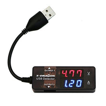 Carica l'immagine nel visualizzatore di Gallery, X-DRAGON Doppio USB Digital Tester Detector Multimetro Monitor di Corrente e...