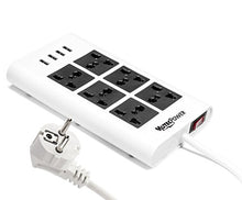 Carica l'immagine nel visualizzatore di Gallery, MutecPower Universale multipresa Ciabatta con 6 Prese e 4 Porte USB Spina EU - Ilgrandebazar