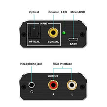 Carica l'immagine nel visualizzatore di Gallery, Techole Convertitore Audio Digitale Analogico, 192Khz Adattatore Ottico RCA...