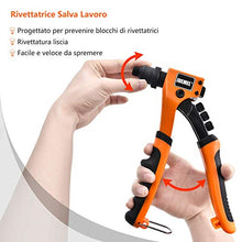 Carica l'immagine nel visualizzatore di Gallery, Rivettatrice Manuale, JUEMEL Pistola per Rivetti con 4 Teste... - Ilgrandebazar