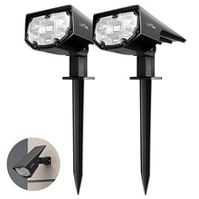 Carica l'immagine nel visualizzatore di Gallery, LITOM 12 LED Luci Solari da Esterno, IP67 Faretti a Paesaggio 2 pezzi