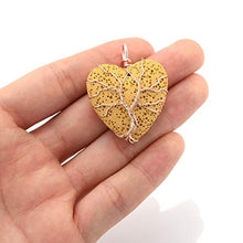 Carica l'immagine nel visualizzatore di Gallery, Jovivi Gioielli Donna Collana con Ciondolo Cuore in Lava Diffusore Giallo - Ilgrandebazar