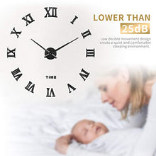 Carica l'immagine nel visualizzatore di Gallery, SOLEDI Orologio da Parete Silenzioso Preciso Fai Te 60-120cm Facile Nero
