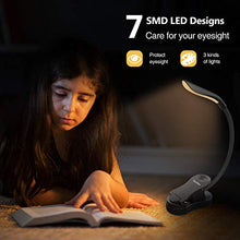 Carica l'immagine nel visualizzatore di Gallery, Luce lettura libro notturna, TechRise lampada con pinza 4 grande LED e 3... - Ilgrandebazar