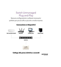 Carica l'immagine nel visualizzatore di Gallery, Netgear GS105GE Switch Ethernet 5 porte Gigabit, switch Unmanaged,...