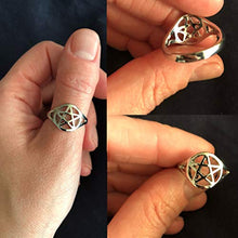 Carica l'immagine nel visualizzatore di Gallery, My Shape Anello da Uomo pentacolo Pentagram Wicca Witchcraft Pagan Donna... - Ilgrandebazar