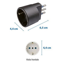 Carica l'immagine nel visualizzatore di Gallery, Poly Pool PP0433.1S Adattatore Spina Piccola 10 A e Presa Tedesca, 1 Pezzo,...