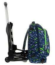 Carica l'immagine nel visualizzatore di Gallery, Trolley Tech Invicta Art, 34 Lt, Blu, 2 in 1 Zaino sganciabile, Scuola &amp;...