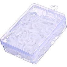 Carica l'immagine nel visualizzatore di Gallery, Outus 100 Pezzi Gancio Tenda Plastica Bianco 2.8 da 1.2 cm per di...