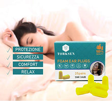 Carica l'immagine nel visualizzatore di Gallery, (25paia) Tappi Orecchie Per Dormire Riutilizzabili Torksen 34db per... - Ilgrandebazar