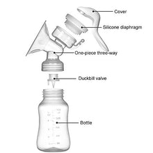 Carica l'immagine nel visualizzatore di Gallery, Tiralatte manuale in silicone per allattamento, 150 ml, con manico singolo,... - Ilgrandebazar