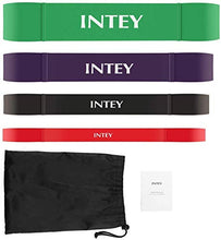 Carica l'immagine nel visualizzatore di Gallery, INTEY Elastici Fitness - 4 Set di Bande Elastiche Resistenza, Resistenza...