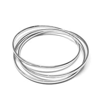 Carica l'immagine nel visualizzatore di Gallery, Bracciale donna in Argento 925 - tre cerchi rigidi intrecciati - Linea... - Ilgrandebazar