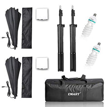 Carica l'immagine nel visualizzatore di Gallery, Emart, set softbox pieghevole da 1000 W, 60 x 60 cm, illuminazione per...