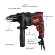 Carica l'immagine nel visualizzatore di Gallery, Trapano elettrico, Meterk 850w 3000 RPM a Percussione, martello e... - Ilgrandebazar