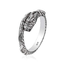 Carica l'immagine nel visualizzatore di Gallery, Drago Anello in argento sterling 925 | regolabile dimensione unisex uomini... - Ilgrandebazar