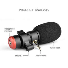 Carica l'immagine nel visualizzatore di Gallery, Microfono Cellulare, Andoer per smartphone Mini plug-in Microfono...