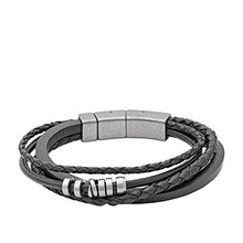 Carica l'immagine nel visualizzatore di Gallery, Fossil Bracciale JF85299040 in pelle nero - Ilgrandebazar