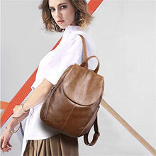 Carica l'immagine nel visualizzatore di Gallery, SPEEDEVE Zaino Pelle Donna Borsa a Zainetto da Viaggio Marrone-226
