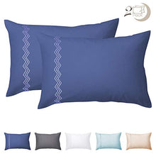 Carica l'immagine nel visualizzatore di Gallery, O'woda Set da 2 Federe in Microfibra 40 * 80 cm, Senza 40_x_80_cm, Blu Navy