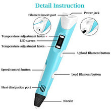 Carica l'immagine nel visualizzatore di Gallery, 3D Penna Stampa, Pen Intelligent Display LED 3 Colori 3 Colore - Ilgrandebazar