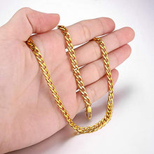 Carica l'immagine nel visualizzatore di Gallery, ChainsPro Collana a maglie cubane, catenina da 5 mm Oro - Ilgrandebazar