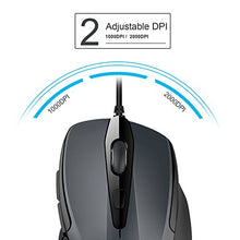 Carica l'immagine nel visualizzatore di Gallery, TECKNET PRO S2 Mouse USB con Cavo, 6 Pulsanti, DPI Regolabile Alto, Grigio