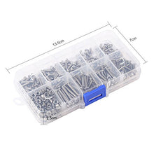 Carica l'immagine nel visualizzatore di Gallery, 340Pz M3 Phillips Panello Testa Vite Bulloni Dadi Kit Acciaio Inox...