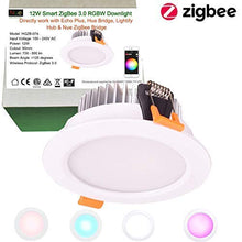 Carica l'immagine nel visualizzatore di Gallery, 3A Smart Zigbee RGBW apparecchio da incasso per ALEXA controllo vocale e...