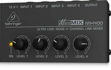 Carica l'immagine nel visualizzatore di Gallery, Behringer Micromix MX400 mini mixer line a 4 canali ultra-compatto - Ilgrandebazar