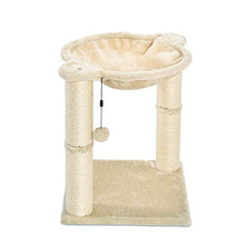Carica l'immagine nel visualizzatore di Gallery, AmazonBasics - Albero per gatti con amaca e palo tiragraffi, 40,6 x Beige