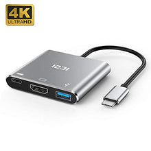 Carica l'immagine nel visualizzatore di Gallery, ICZI Adattatore USB C HDMI 4K, 3 in 1 Hub Type-C 2.0, 3.0 3 1