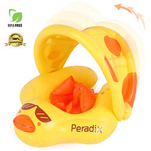 Carica l'immagine nel visualizzatore di Gallery, Peradix Salvagente Neonato, Anello di Nuoto per Bambino con Giallo