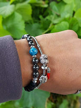 Carica l'immagine nel visualizzatore di Gallery, TOTEM Bracciale uomo ,braccialetto con pietre naturali di onice nero ed... - Ilgrandebazar